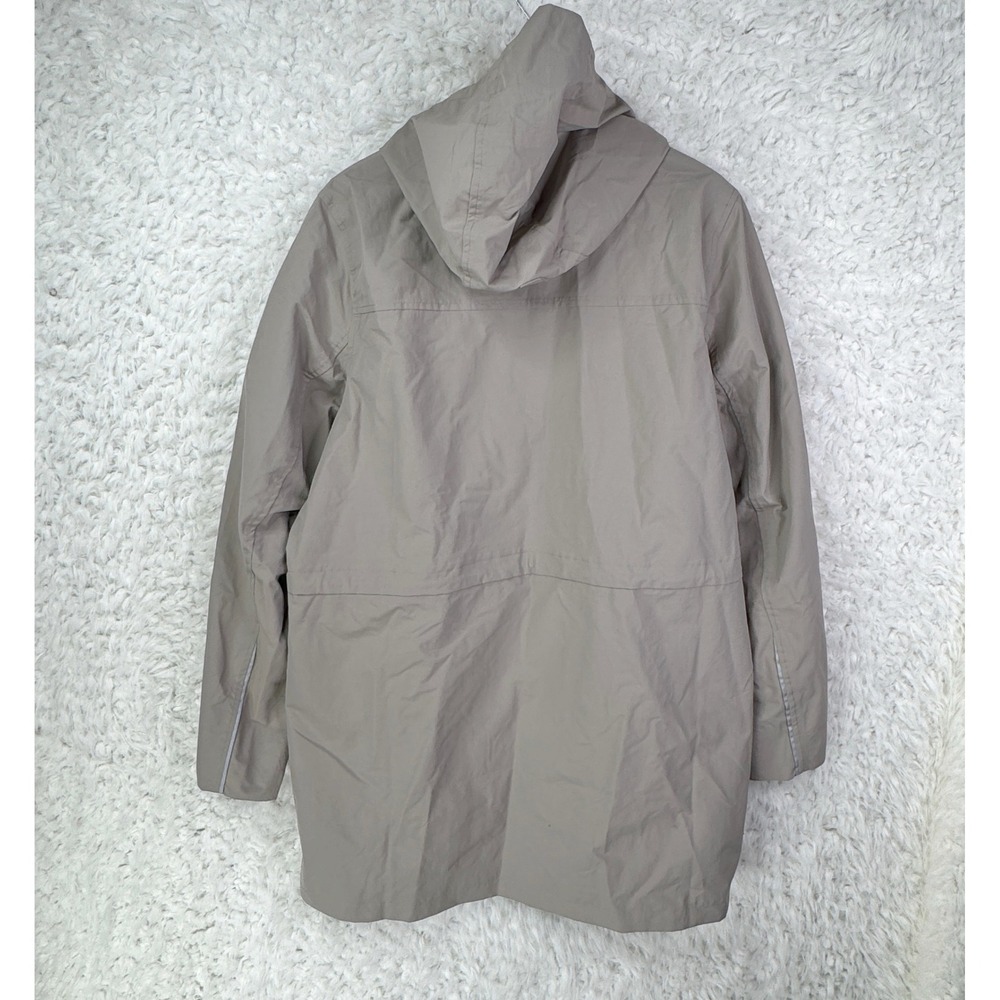 Lands End Squall Women's XL/T Tan Hooded Parka Jacket Waterproof Lined Preppy - Picture 3 of 11